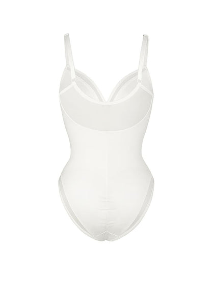 Wholesale Sexy Deep V-Neck Mesh Sheer Bodysuit
